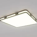 Modern Ceiling Light with Rectangular and Round Shapes in Sleek Design for Bright Illumination 3d model