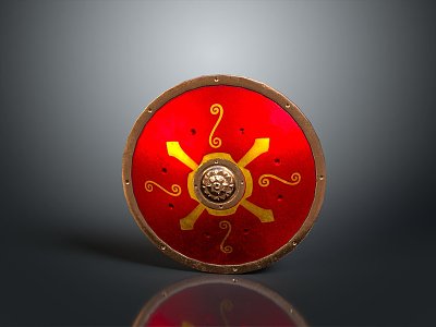 Medieval Shield Ancient Shield Defensive Weapon Ancient Shield Iron Shield Protective Shield Wooden Shield 3d model