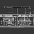 Professional Control Console System With Multiple Monitoring Screens And Control Panels