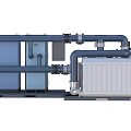 Industrial Compression System with Control Panels Pipes and Motors for Efficient Operation