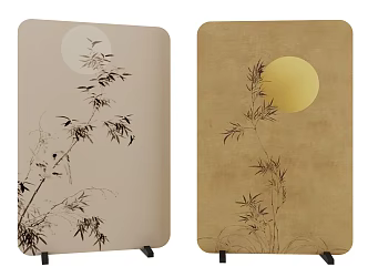 new chinese style screen 3d model