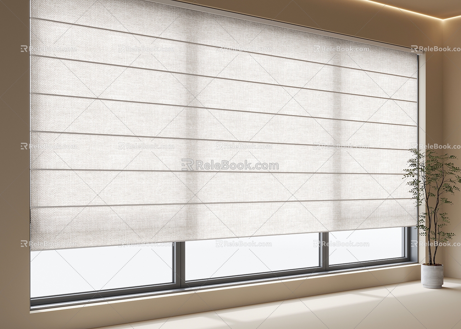 Shangri-La curtain curtain dream blinds venetian blinds 3d model