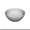 Modern Round White Wash Basin with Sleek Design and Smooth Surface 3d model