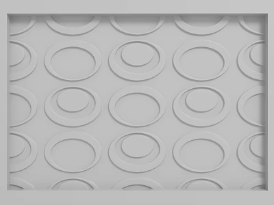 Modern Gray Background Wall Design With 3D Circular Patterns Neatly Arranged 3d model
