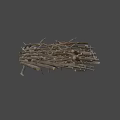 Natural Bird Nest Composed of Dry Twigs and Branches with Intricate Structure