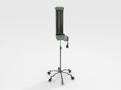Professional Green Standing Commercial Equipment With Stable Wheeled Stand And Mobile Base 3d model