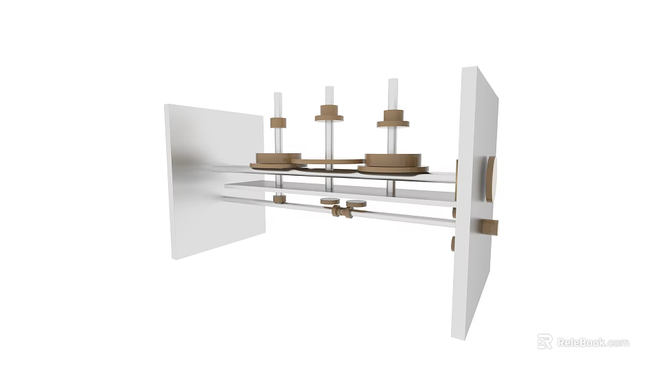 Modern Industrial Equipment With Metal Structure And Mechanical Components For Manufacturing 3d model 