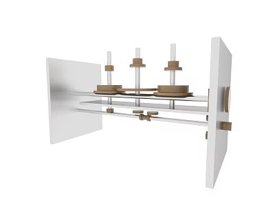 Modern Industrial Equipment With Metal Structure And Mechanical Components For Manufacturing 3d model