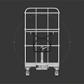 White Three Tiered Mobile Cart With Three Shelves And Four Wheels