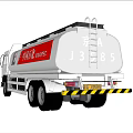 White Wagon Tanker Truck Featuring Cylindrical Tank And Cab Details