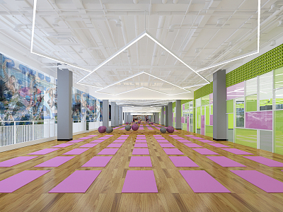 Modern Yoga Room model