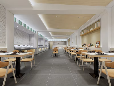 New Chinese Restaurant Simple Buffet Restaurant 3d model