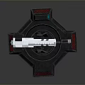 Sci Fi Mechanical Arm Device With Black Base And Colored Indicators 3d model