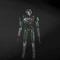 Skinned Skeleton Robot Animation Mechanical Warrior AI Smart 3d model