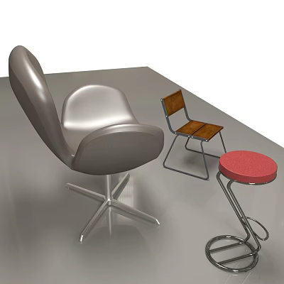 Eggshell Chair High Ottoman Chair 2 3d model Eggshell Chair High Ottoman Chair 2 3d model