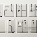 Different Shower Enclosure Designs With Glass Doors And Fixtures