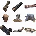 Natural Stone And Wood Materials In Various Shapes For Decorative Use