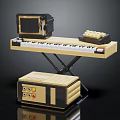 Lego Building Blocks Musical Keyboard With Black White Keys Stand And Lower Speaker Box