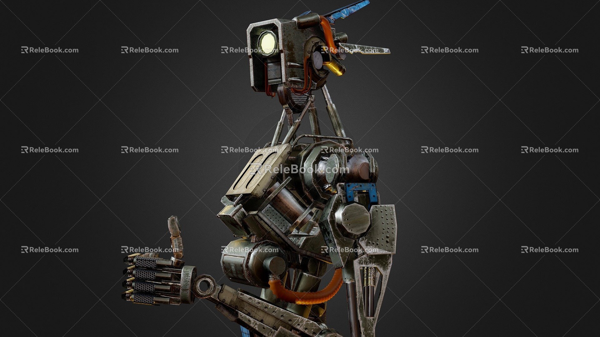 Abandoned robots. 3d model