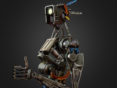 Abandoned robots. model