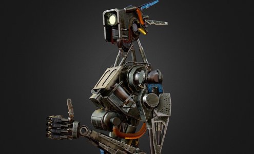 Abandoned robots. 3d model