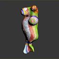 Colorful Abstract Decorative Furniture With Multicolored Patterns And Modern Design