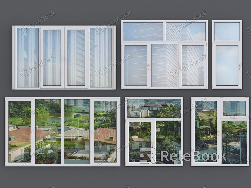 window glass window casement window sliding window aluminum alloy window broken bridge aluminum window bay window glass door floor-to-ceiling window model