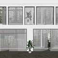 Different Types of Glass Window Designs With Frosted Panels Blinds And Plants