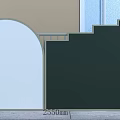 Modern Kindergarten Interior Design With Arched Doorway Staircase And Blackboard Wall