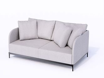 modern double sofa fabric double sofa 3d model