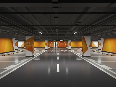 Modern Parking Underground Garage Commercial 3d model