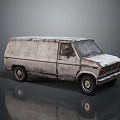 Old Rusty Vintage Van With Worn Out Exterior And Classic Design