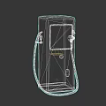 Vintage Red Rusty Gas Pump Design for Classic Car Fueling Station