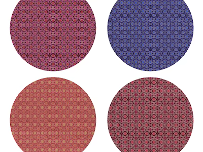 Colorful Round Rugs With Multiple Patterned Designs For Home Decor 3d model