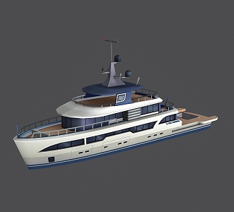 Modern Yacht Cartoon Yacht 3d model