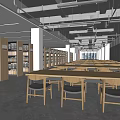 Library Reading Room 3d model