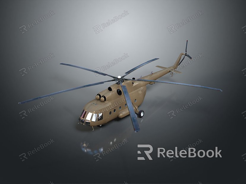 Modern Helicopter Gunship Helicopter Aircraft Gunship Combat Helicopter model