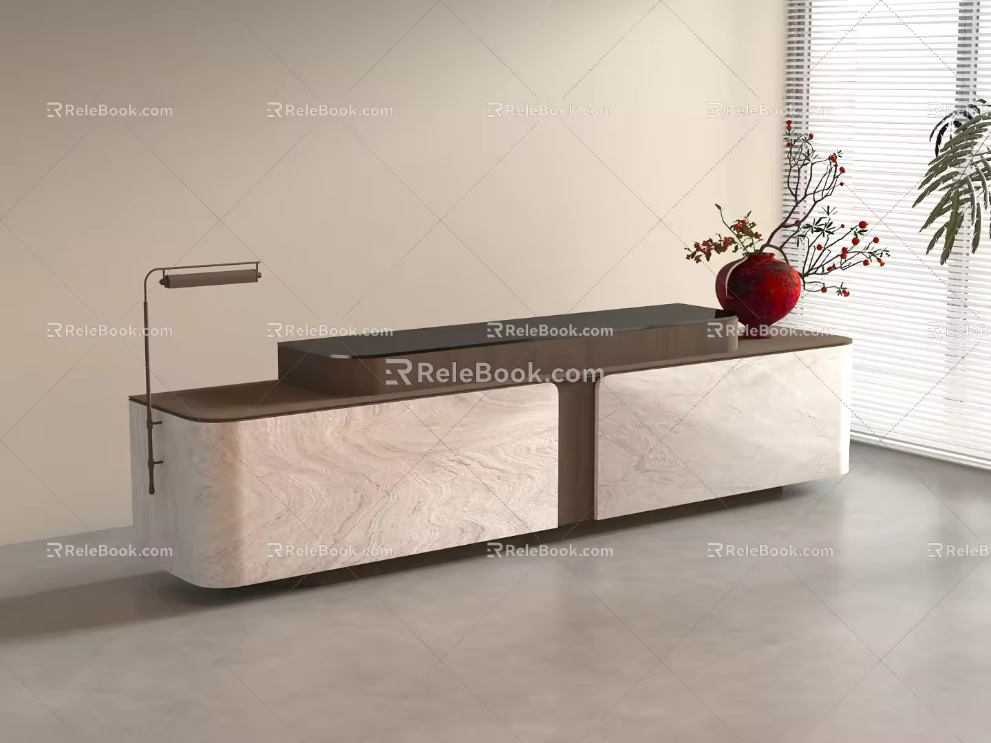 Modern Cashier Reception Desk Company Reception Desk Enquiry Desk 3d model