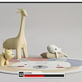 Modern Toy Plush Toy Carpet Giraffe 3d model