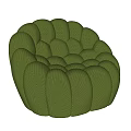 Modern single sofa stool 3d model