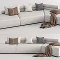 Modern Multiplayer Sofa Multiplayer Corner Sofa 3d model