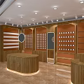 Chaplet Specialty Store Interior Design With Wooden Display Counters And Shelves