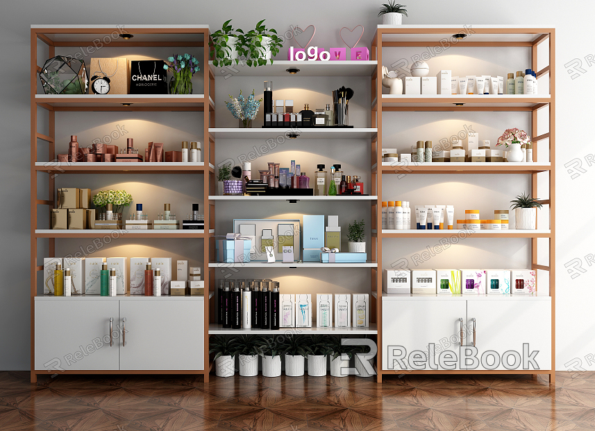 Modern Container Cosmetics Store Container Shelf model