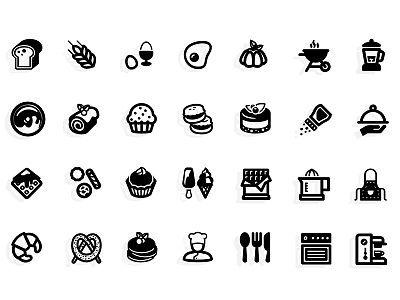 Creative Food Themed Wall Decor Featuring Culinary Icons And Kitchen Elements 3d model