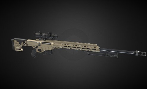 Barrett MRAD Rifle 3d model