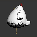 Modern Chick Chicken Cartoon Chick Cock 3d model