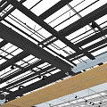 Industrial LOFT pipe ceiling pipe ceiling air conditioning pipe 3d model