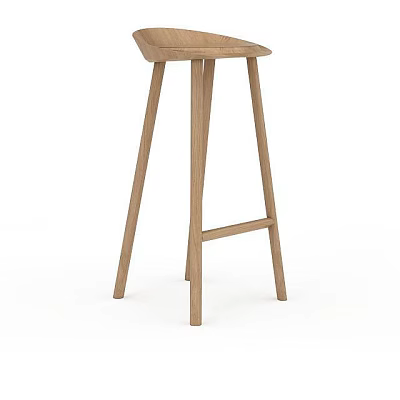 Modern Bar Interior Featuring Wooden Bar Stool With Minimalist Design Sturdy Structure And Comfortable Seating 3d model