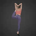 Woman in Pink Top and Purple Leggings Practicing Yoga Single Leg Pose