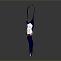 Navy Blue Cycling Bib Pants With White And Red Accent Design